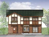 タイルを使った住宅