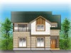 上下貼り分けた住宅外観
