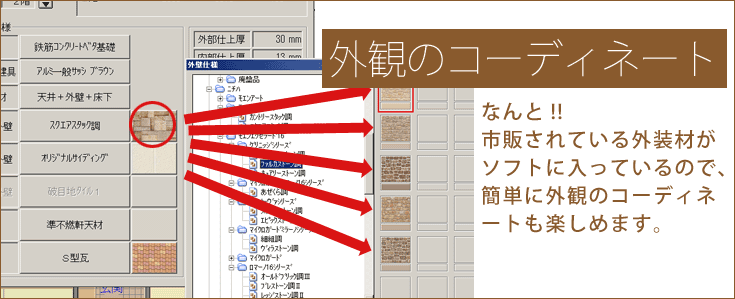 外観コーディネート