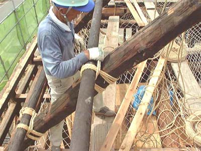 建て方工事（合掌造り）
