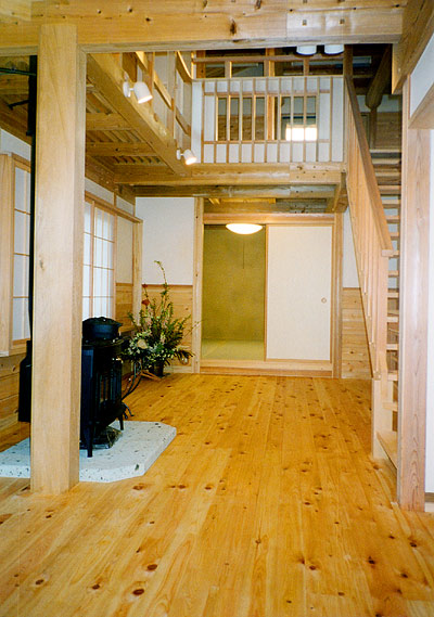 梁や柱を見せる